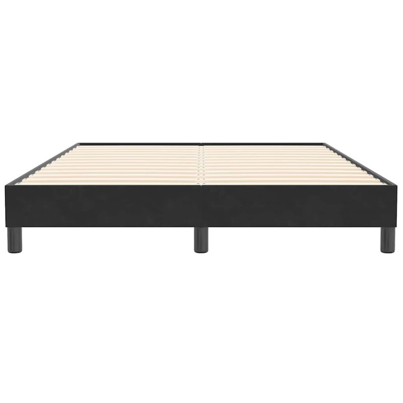 Casa si Gradina - Mobilier - Paturi si accesorii - Paturi - Pat cu arcuri fara saltea negru 140x210 cm catifea - Infinity.ro