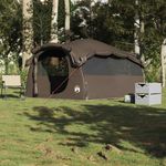 Sport si Outdoor - Camping - Corturi camping - Cort de familie tunel pentru 6 persoane, maro, impermeabil - Infinity.ro