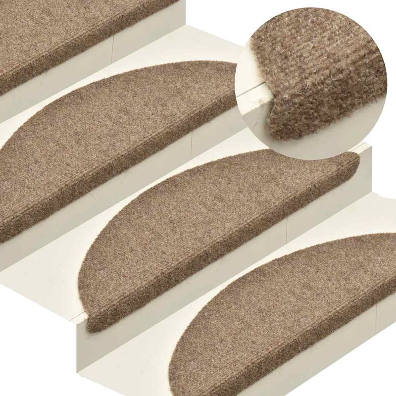Casa si Gradina - Textile si covoare - Covoare - Covoare casa - Covorase scara autoadezive 30 buc crem 65x21x4 cm - Infinity.ro