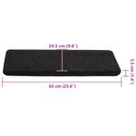 Casa si Gradina - Textile si covoare - Covoare - Covoare casa - Covorase scara autoadezive 30 buc Negru 65x24,5x3,5 cm - Infinity.ro
