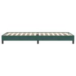 Casa si Gradina - Mobilier - Paturi si accesorii - Paturi - Pat cu arcuri fara saltea verde inchis 80x220 cm catifea - Infinity.ro