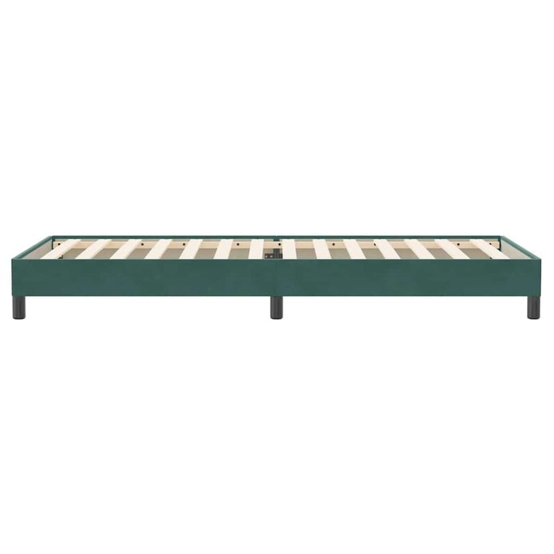 Casa si Gradina - Mobilier - Paturi si accesorii - Paturi - Pat cu arcuri fara saltea verde inchis 80x220 cm catifea - Infinity.ro