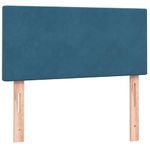 Casa si Gradina - Mobilier - Paturi si accesorii - Paturi - Pat box spring cu saltea, albastru inchis, 80x220 cm, catifea - Infinity.ro