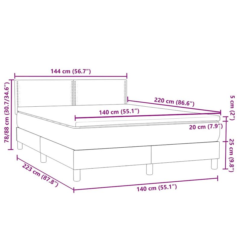 Casa si Gradina - Mobilier - Paturi si accesorii - Paturi - Pat box spring cu saltea, negru, 160x210 cm, catifea - Infinity.ro