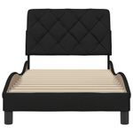 Casa si Gradina - Mobilier - Paturi si accesorii - Paturi - Cadru pat fara saltea tesatura neagra 90x200 cm - Infinity.ro