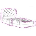 Casa si Gradina - Mobilier - Paturi si accesorii - Paturi - Cadru pat fara saltea tesatura neagra 90x200 cm - Infinity.ro