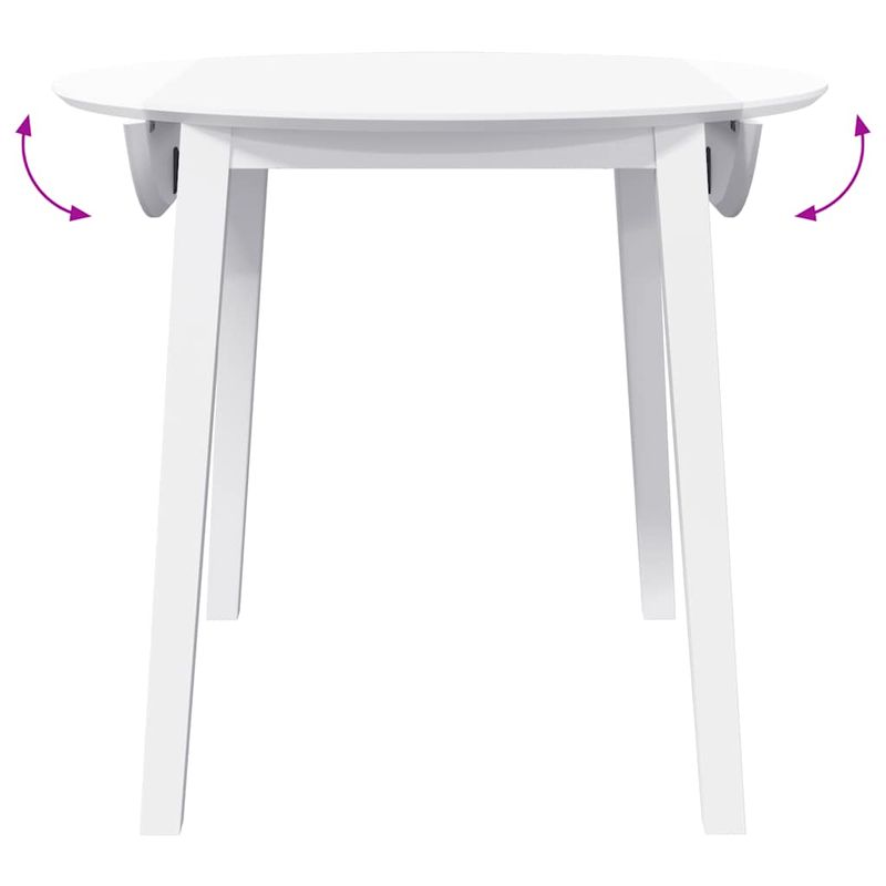 Casa si Gradina - Mobilier - Mese si birouri - Mese bucatarie si dining - Masa de sufragerie alb din lemn masiv cauciuc - Infinity.ro