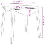 Casa si Gradina - Mobilier - Mese si birouri - Mese bucatarie si dining - Masa de sufragerie alb din lemn masiv cauciuc - Infinity.ro