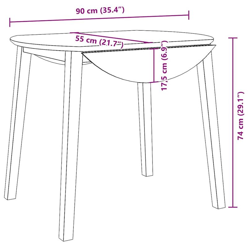 Casa si Gradina - Mobilier - Mese si birouri - Mese bucatarie si dining - Masa de sufragerie alb din lemn masiv cauciuc - Infinity.ro