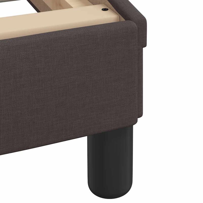 Casa si Gradina - Mobilier - Paturi si accesorii - Paturi - Cadru de pat fara saltea, maro inchis, 200x200 cm, textil - Infinity.ro