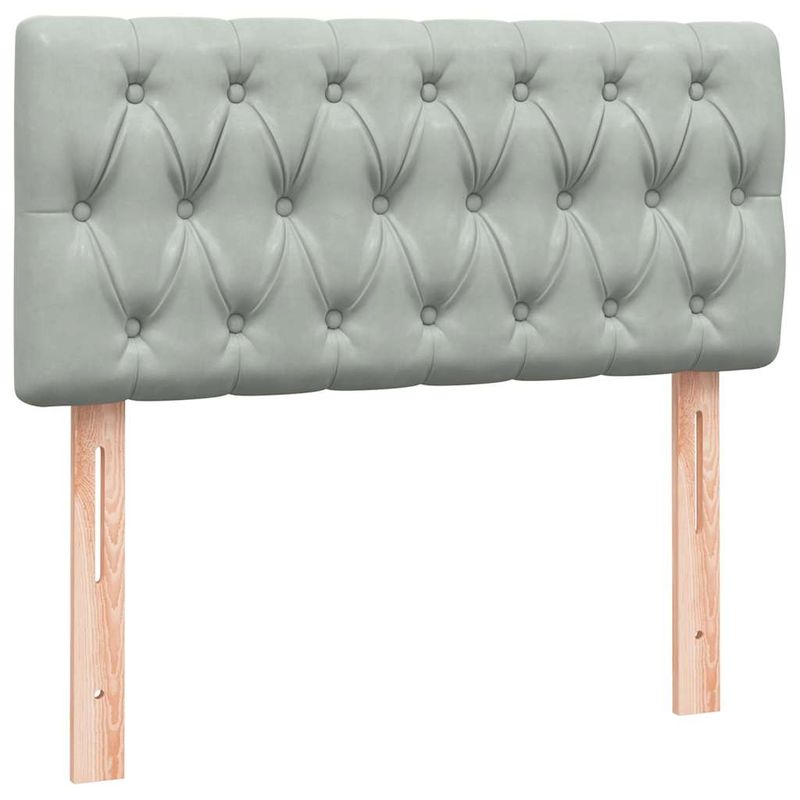 Casa si Gradina - Mobilier - Paturi si accesorii - Paturi - Pat box spring cu saltea, gri deschis, 80x220 cm, catifea - Infinity.ro
