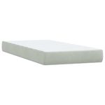 Casa si Gradina - Mobilier - Paturi si accesorii - Paturi - Pat box spring cu saltea, gri deschis, 80x220 cm, catifea - Infinity.ro