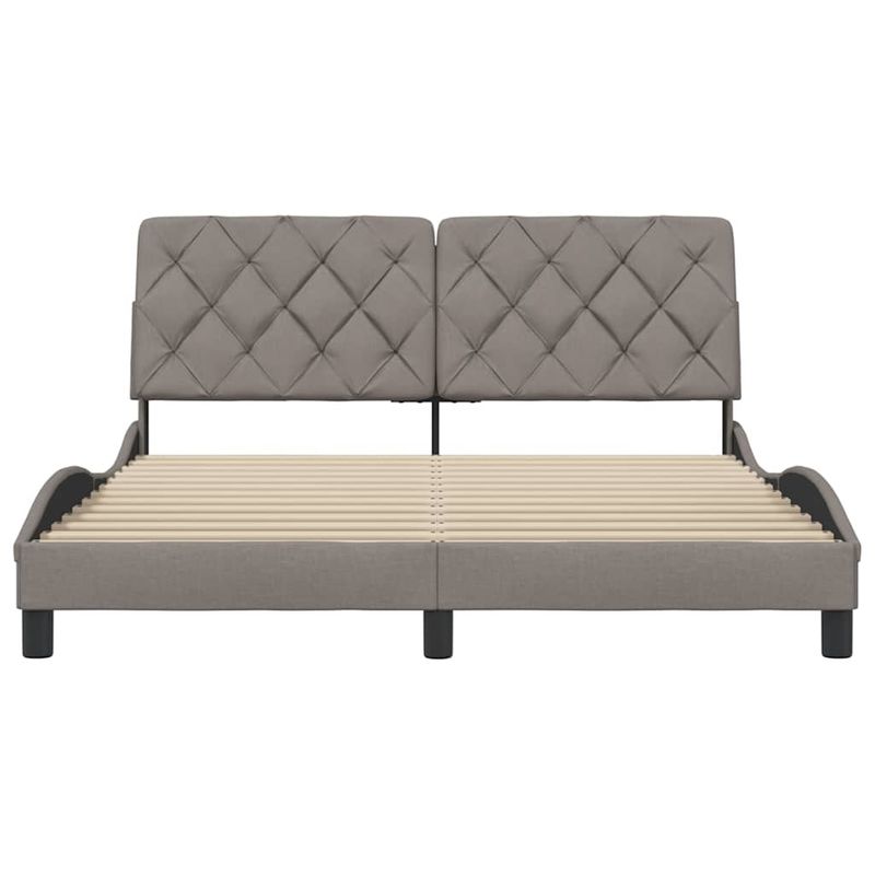 Casa si Gradina - Mobilier - Paturi si accesorii - Paturi - Cadru de pat fara saltea, gri taupe, 160x200 cm, textil - Infinity.ro