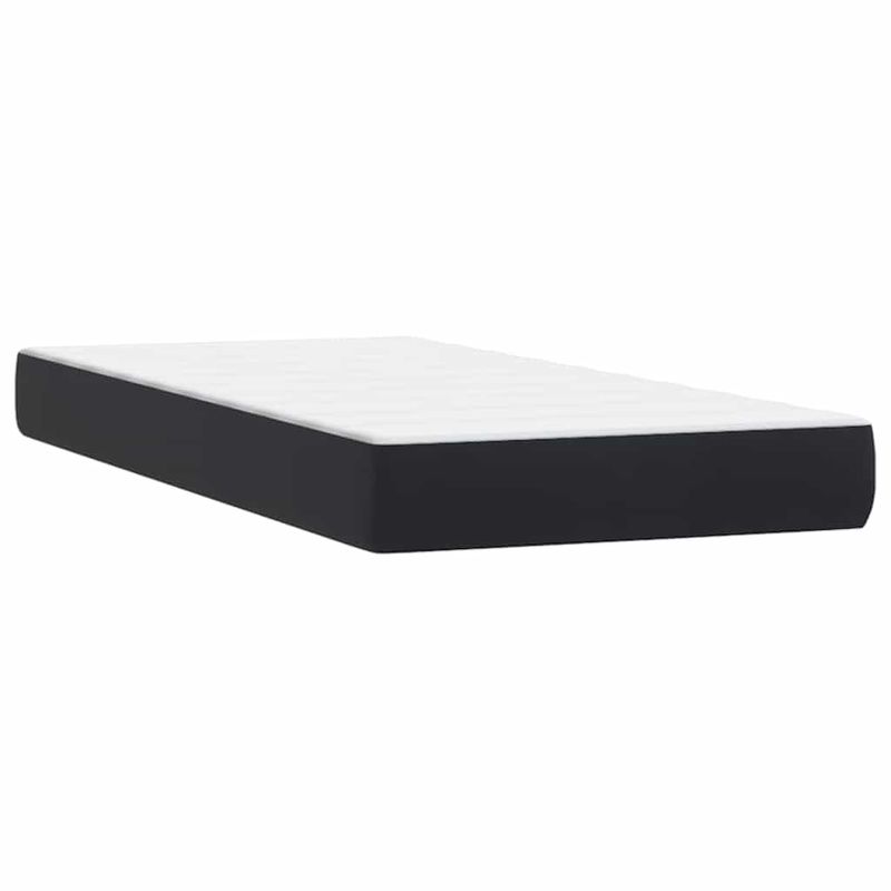 Casa si Gradina - Mobilier - Paturi si accesorii - Paturi - Pat box spring cu saltea, negru, 80x220 cm, catifea - Infinity.ro