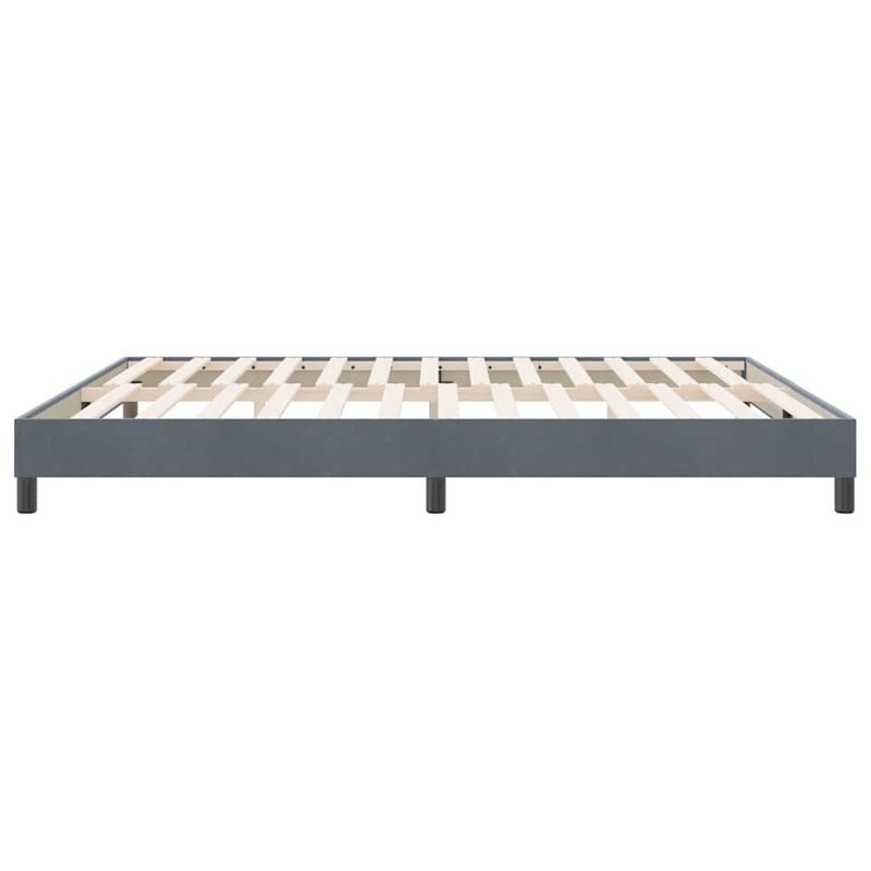 Casa si Gradina - Mobilier - Paturi si accesorii - Paturi - Pat cu arcuri fara saltea Gri inchis 180x220 cm catifea - Infinity.ro
