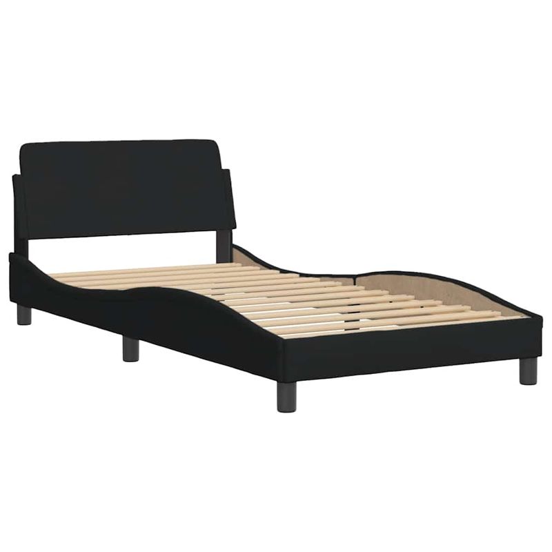 Casa si Gradina - Mobilier - Paturi si accesorii - Paturi - Cadru de pat cu LED fara saltea Negru 100x200 cm Material - Infinity.ro
