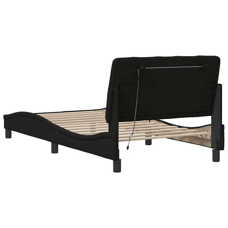 Casa si Gradina - Mobilier - Paturi si accesorii - Paturi - Cadru de pat cu LED fara saltea Negru 100x200 cm Material - Infinity.ro