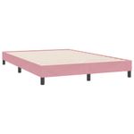 Casa si Gradina - Mobilier - Paturi si accesorii - Paturi - Pat box spring cu saltea, roz, 140x220 cm, catifea - Infinity.ro