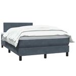Casa si Gradina - Mobilier - Paturi si accesorii - Paturi - Pat box spring cu saltea, gri inchis, 120x220 cm, catifea - Infinity.ro