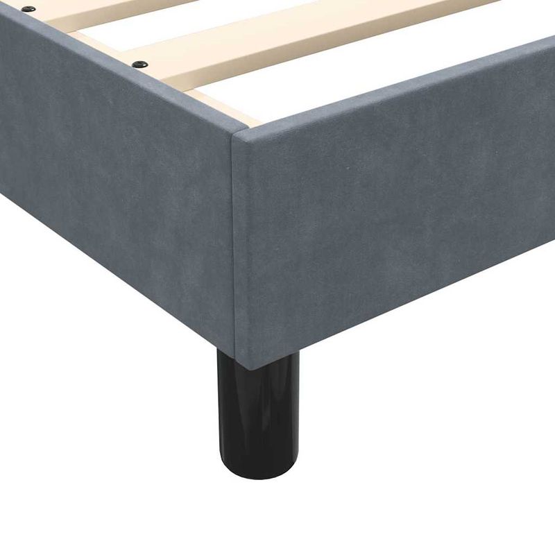 Casa si Gradina - Mobilier - Paturi si accesorii - Paturi - Pat box spring cu saltea, gri inchis, 120x220 cm, catifea - Infinity.ro