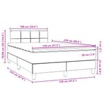 Casa si Gradina - Mobilier - Paturi si accesorii - Paturi - Pat box spring cu saltea, gri inchis, 120x220 cm, catifea - Infinity.ro