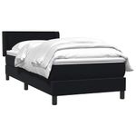 Casa si Gradina - Mobilier - Paturi si accesorii - Paturi - Pat box spring cu saltea, negru, 90x210 cm, catifea - Infinity.ro