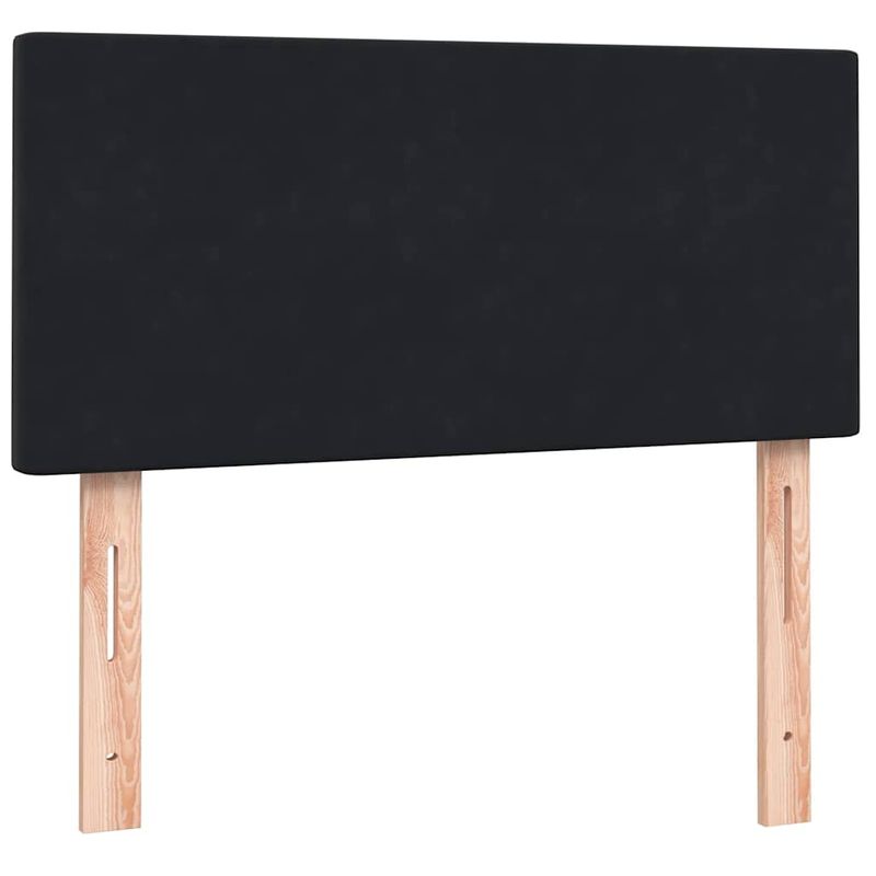 Casa si Gradina - Mobilier - Paturi si accesorii - Paturi - Pat box spring cu saltea, negru, 90x210 cm, catifea - Infinity.ro