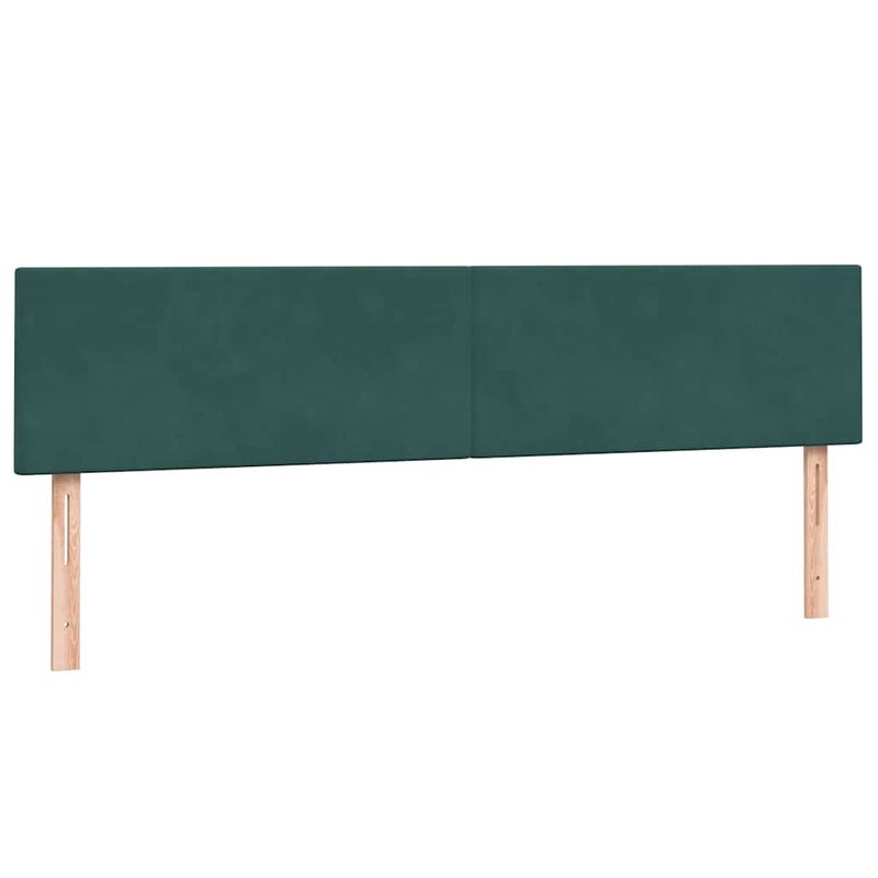 Casa si Gradina - Mobilier - Paturi si accesorii - Paturi - Pat box spring cu saltea, verde inchis, 180x220 cm, catifea - Infinity.ro