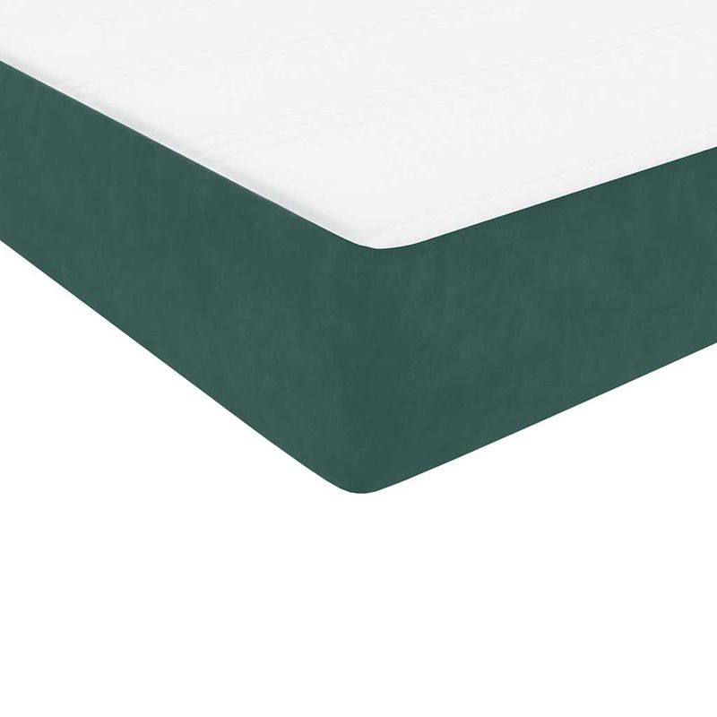 Casa si Gradina - Mobilier - Paturi si accesorii - Paturi - Pat box spring cu saltea, verde inchis, 180x220 cm, catifea - Infinity.ro