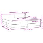 Casa si Gradina - Mobilier - Paturi si accesorii - Paturi - Pat box spring cu saltea, verde inchis, 180x220 cm, catifea - Infinity.ro