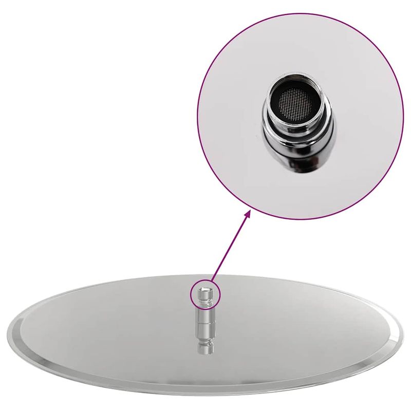Casa si Gradina - Sanitare - Cazi si cabine de dus - Coloane si seturi de dus - Cap de dus cu efect de ploaie rotund din otel inoxidabil 304, mărime diametru 50 cm - Infinity.ro