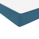 Casa si Gradina - Mobilier - Paturi si accesorii - Paturi - Pat box spring cu saltea, albastru inchis, 80x210 cm, catifea - Infinity.ro