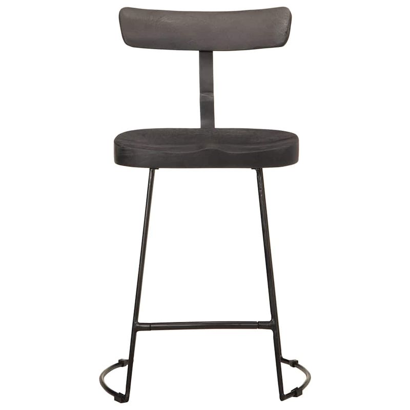 Casa si Gradina - Mobilier - Scaune si fotolii - Scaune - Scaune de bar 2 buc Negru 49x43x79 cm Lemn masiv Mango - Infinity.ro