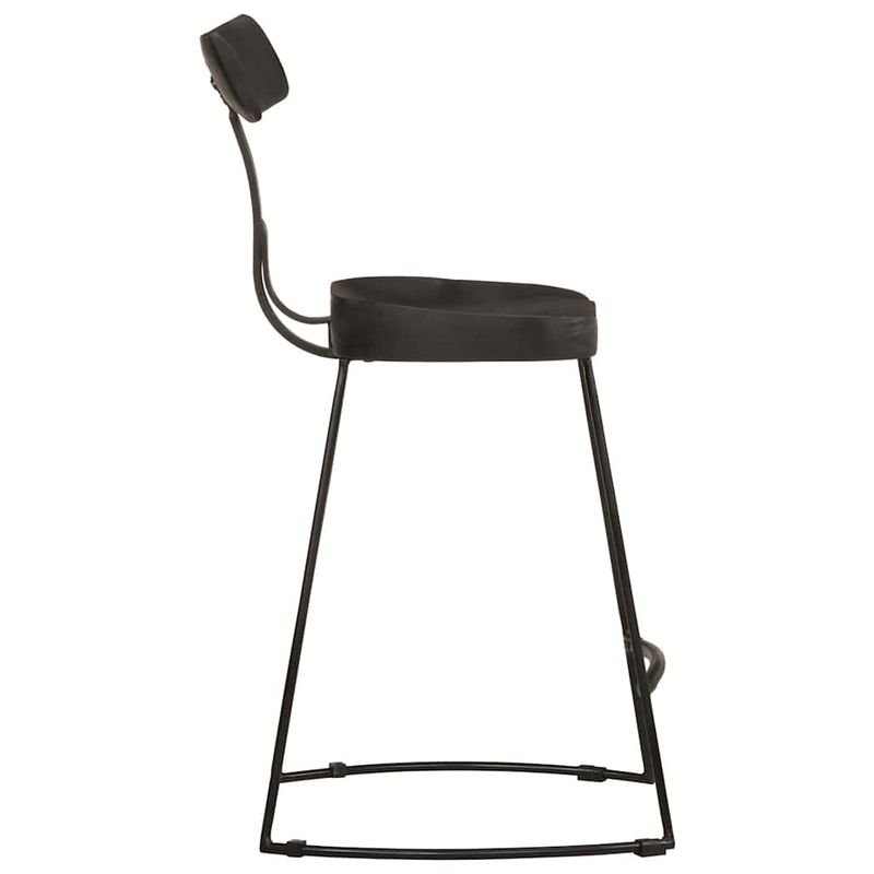 Casa si Gradina - Mobilier - Scaune si fotolii - Scaune - Scaune de bar 2 buc Negru 49x43x79 cm Lemn masiv Mango - Infinity.ro