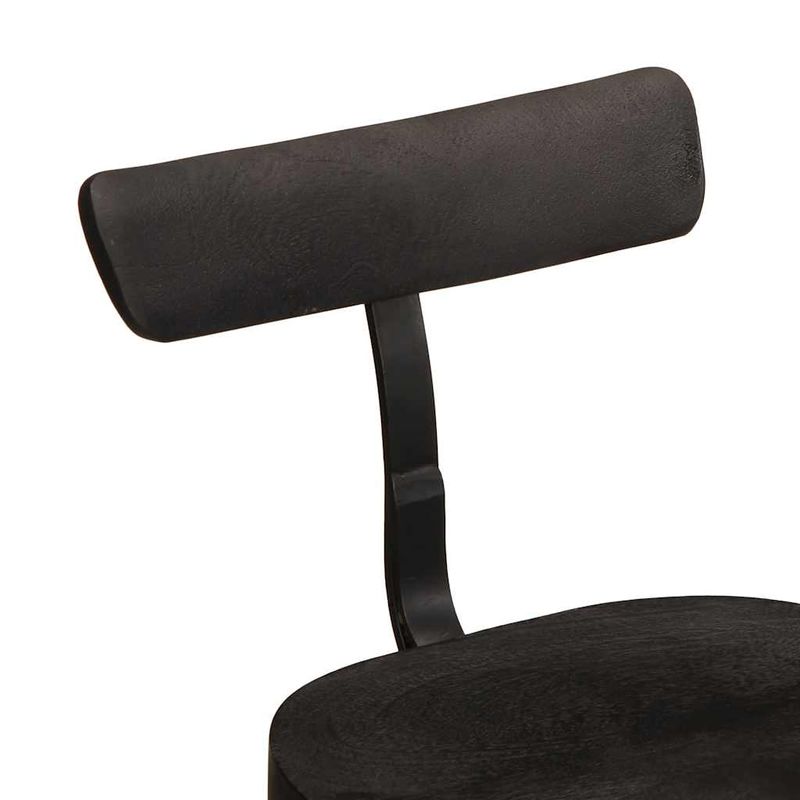 Casa si Gradina - Mobilier - Scaune si fotolii - Scaune - Scaune de bar 2 buc Negru 49x43x79 cm Lemn masiv Mango - Infinity.ro