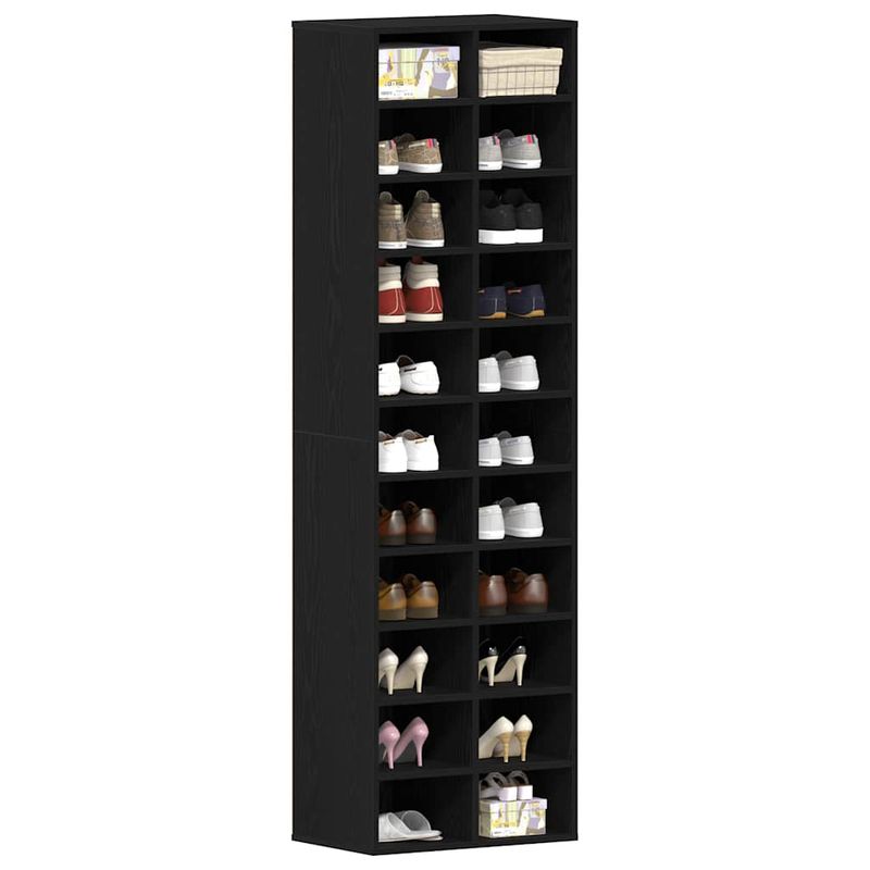 Casa si Gradina - Mobilier - Organizare si depozitare - Organizator incaltaminte - Dulap Pantofi Stejar Negru 54x34x183 cm Lemn prelucrat - Infinity.ro