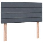 Casa si Gradina - Mobilier - Paturi si accesorii - Paturi - Pat box spring cu saltea, gri inchis, 80x210 cm, catifea - Infinity.ro