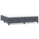 Casa si Gradina - Mobilier - Paturi si accesorii - Paturi - Pat cu arcuri fara saltea Gri inchis 200x220 cm catifea - Infinity.ro