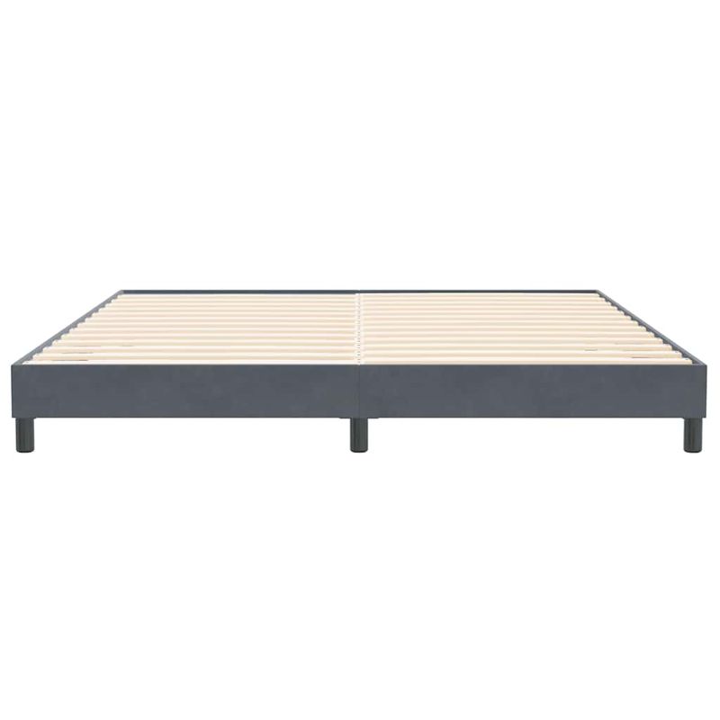 Casa si Gradina - Mobilier - Paturi si accesorii - Paturi - Pat cu arcuri fara saltea Gri inchis 200x220 cm catifea - Infinity.ro