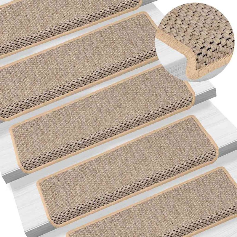 Casa si Gradina - Textile si covoare - Covoare - Covoare casa - Covorase scari autoadezive 30 buc. bej deschis 65x21x4 cm sisal - Infinity.ro