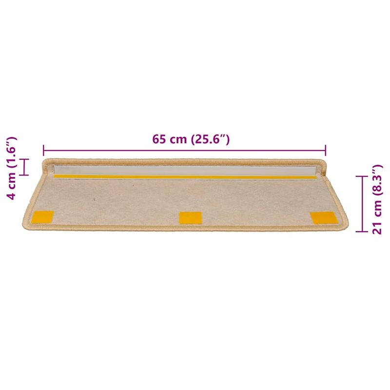 Casa si Gradina - Textile si covoare - Covoare - Covoare casa - Covorase scari autoadezive 30 buc. bej deschis 65x21x4 cm sisal - Infinity.ro
