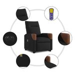 Ingrijire personala si Cosmetice - Sanatate si wellness - Articole wellness - Fotolii de masaj - Fotoliu electric de masaj rabatabil cu ridicare, negru, textil - Infinity.ro