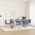 Casa si Gradina - Mobilier - Scaune si fotolii - Scaune - Scaune de sufragerie 6 buc tesatura Jeans Blue - Infinity.ro