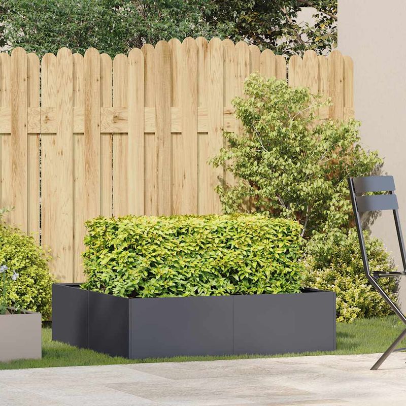 Casa si Gradina - Gradinarit si plante - Plante si ghivece - Ghivece si suporturi - Jardiniera Antracit 100x100x30 cm Otel - Infinity.ro