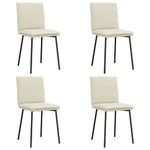 Casa si Gradina - Mobilier - Scaune si fotolii - Scaune - Scaune de bucatarie, 4 buc., crem, catifea - Infinity.ro