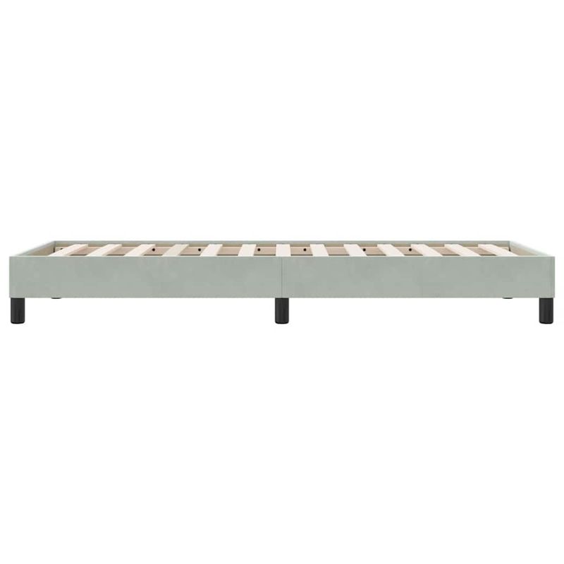 Casa si Gradina - Mobilier - Paturi si accesorii - Paturi - Pat cu arcuri fara saltea gri deschis 80x210 cm catifea - Infinity.ro