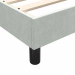 Casa si Gradina - Mobilier - Paturi si accesorii - Paturi - Pat cu arcuri fara saltea gri deschis 80x210 cm catifea - Infinity.ro