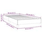 Casa si Gradina - Mobilier - Paturi si accesorii - Paturi - Pat cu arcuri fara saltea gri deschis 80x210 cm catifea - Infinity.ro