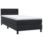 Casa si Gradina - Mobilier - Paturi si accesorii - Paturi - Pat box spring cu saltea, negru, 80x220 cm, catifea - Infinity.ro