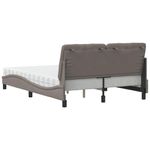 Casa si Gradina - Mobilier - Paturi si accesorii - Paturi - Pat cu saltea, gri taupe, 140x200 cm, textil - Infinity.ro